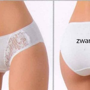 DRIE stuks Italiaanse katoenen dames slip in ZWART, puur en kwalitatieve slip Maat L