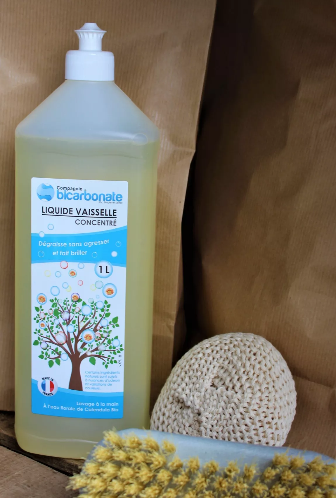Biologisch Geconcentreerd Marseille  afwasmiddel met biologische calendula water en verbana - 1L
