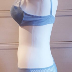 Italiaanse katoenen lingerie set in AZUUR BLAUW,  M - 75B