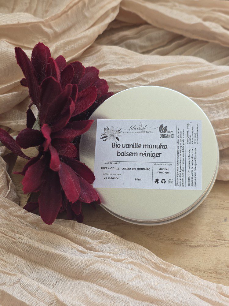 Handgemaakte ruwe gezicht balsem reiniger - dubbel cleansing - manuka - vanille - cacao 80ml - Afbeelding 4