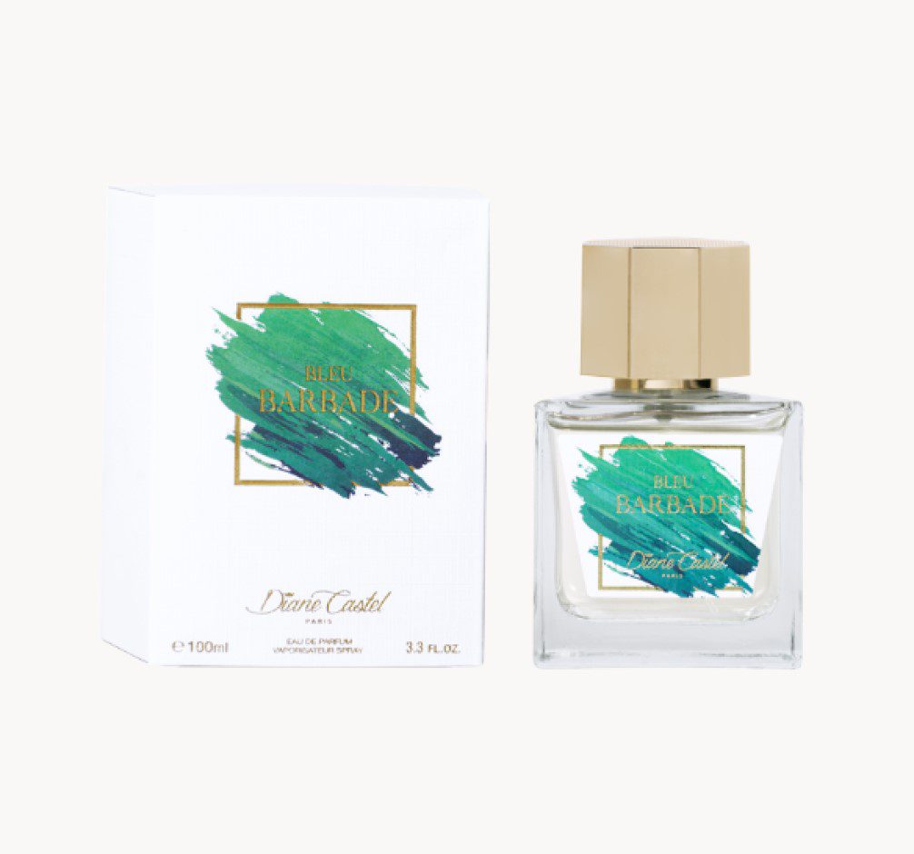 Franse heren Eau De Parfum BLUE BARBADOS - houtachtig geur  - frisheid - zuiverend - intense blauw 100ml