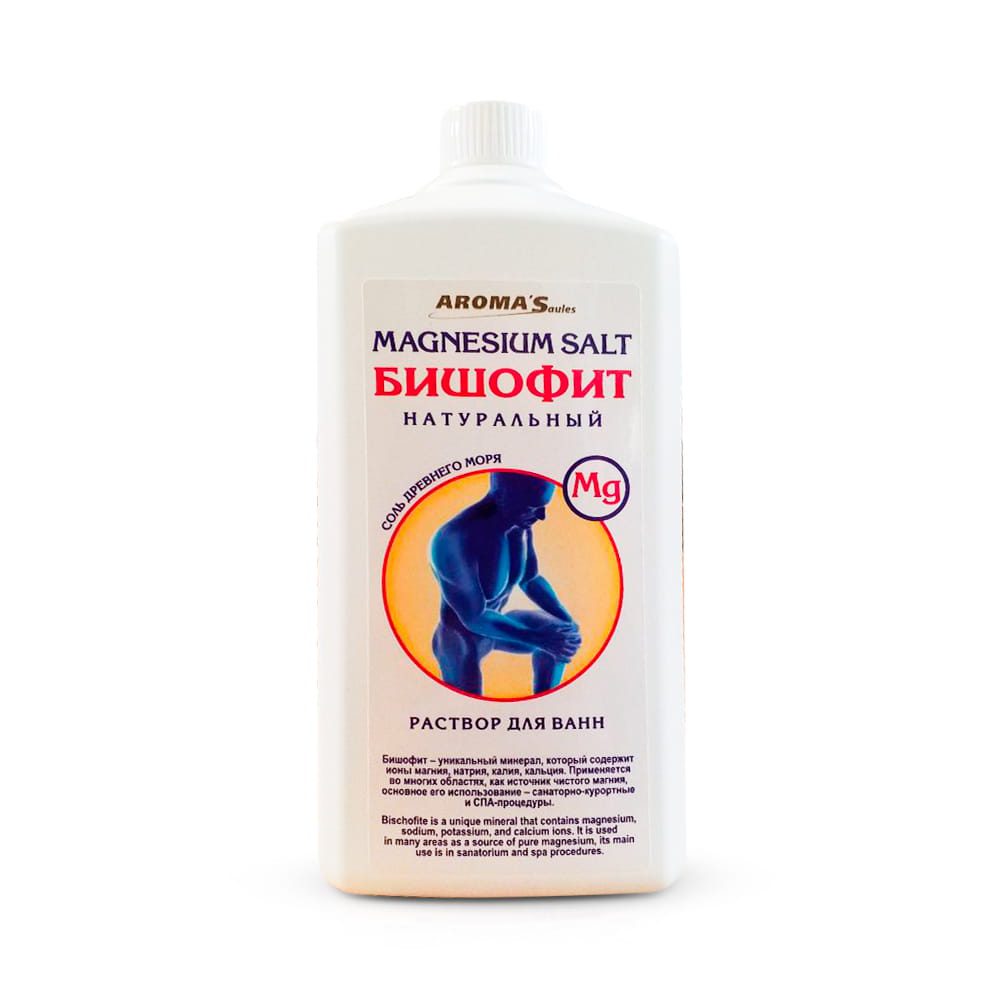 Organische Bad vloeistof - Bischofite - magnesium - jodium en ijzer - kalmeert spieren - krampen - zachte huid  1l