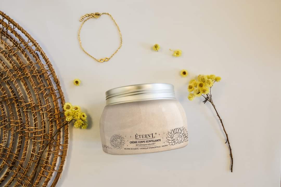 ÉTERN'L goddelijke Franse sparkelende body boter met ARMBAND - Immortelle-bloemextract 300ml - Afbeelding 3
