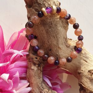 Armband van Carneool en agaat