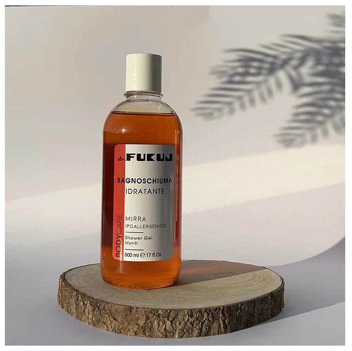 Dr Fukuj heren hydraterende badschuim en bad gel MIRRE met etherische olie 500ml