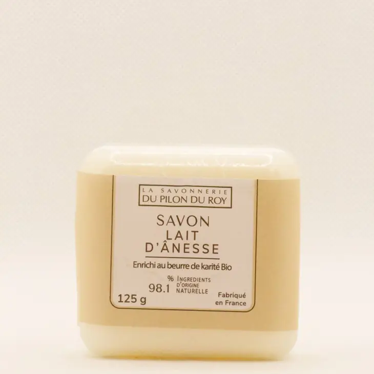 3 stuks Biologische Ezel melk zeep - handgemaakt in Frankrijk - zachte huid - gezicht en lichaam 3x125g