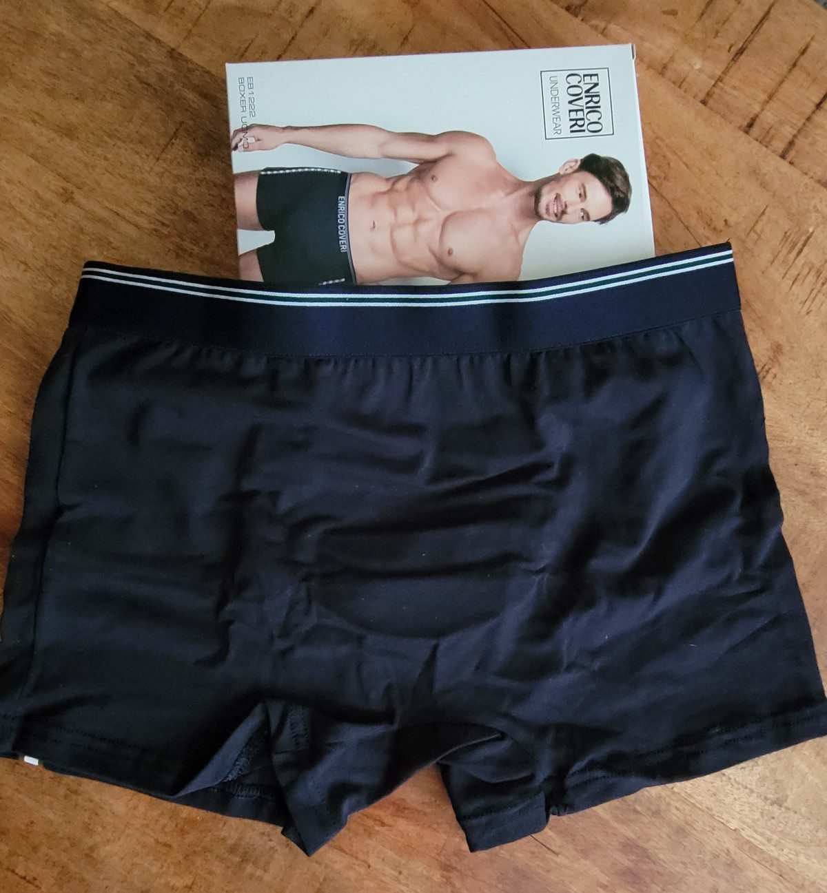 Enrico Coveri set van 3 stuks katoenen heren boxer in kleuren Blauw - Zwart - Wit of Grijs MAAT M - Afbeelding 3