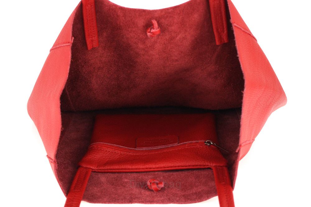Puur leren tas - shopper - grote schouder tas - dames tas- ZWART kleur
