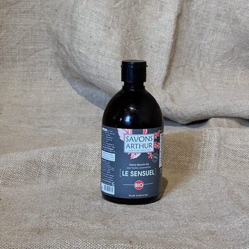 Biologische Marseille SENSUEEL Douchezeep voor gecombineerde huid - lichaam - haar - patchouli - kaneel - kruidnagel 500ml