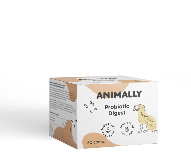 Animally biologische honden en katten Probiotische Digest - nuttige bacteriën - slechte darmflora 30 tabletten - Afbeelding 4
