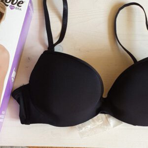 Italiaanse beha push-up afneembare schouderbanden, ZWART maat 75A