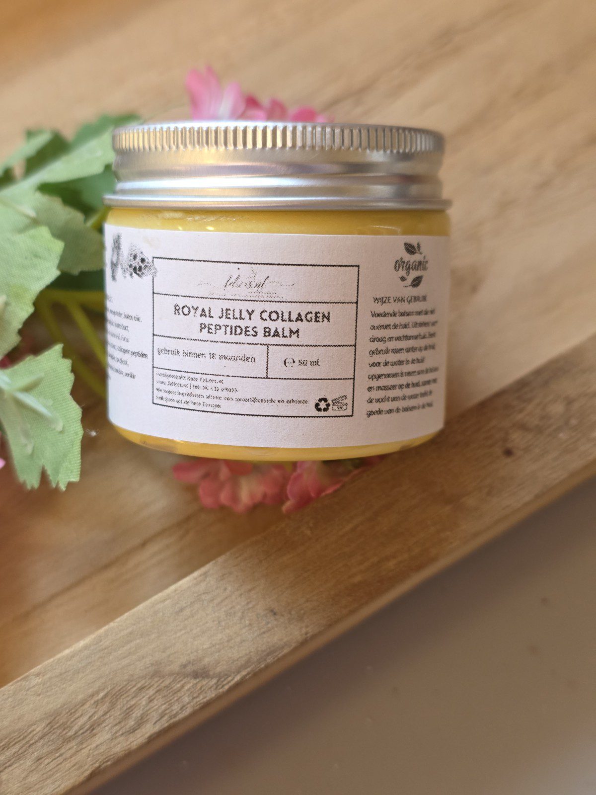 Handgemaakte anti-age balsem met Koninginnengelei - collageen - cacao en vanille extract 50ml