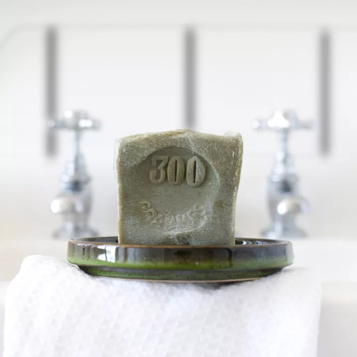 Marseillezeep Extra Puur 72% - Olijfolie - GREEN Cube - huid en keuken - Ruwe zeep gemaakt in Frankrijk 300gr