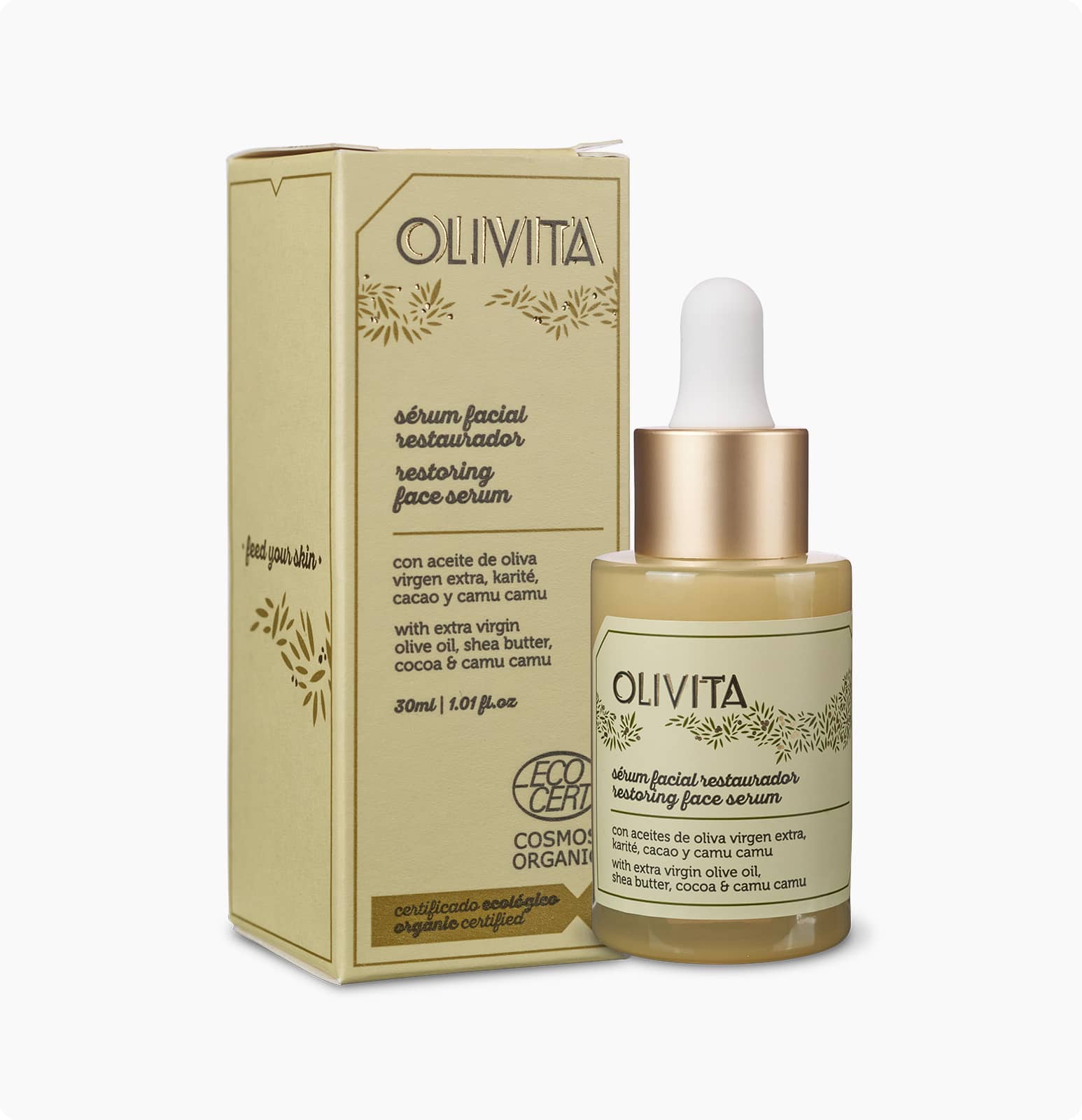 LaChinata EcoCert Geconcentreerd herstellende gezicht Serum - bio product - chia, granaatappel, camu camu en spirulina 30ml