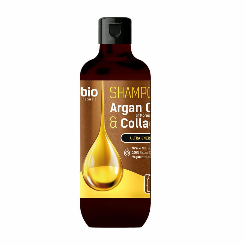 Natuurlijke Marokkaanse Argan en Collageen Haarshampoo - levendig haar met glans 355 ml