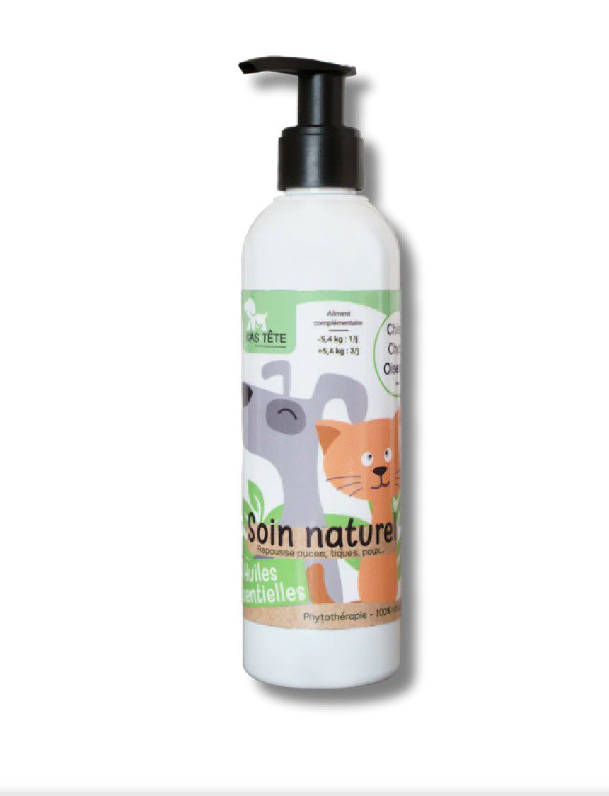 KasTete Franse Natuurlijke teken- en vlooienverzorging voor honden en katten - etherische oliën 200 ml