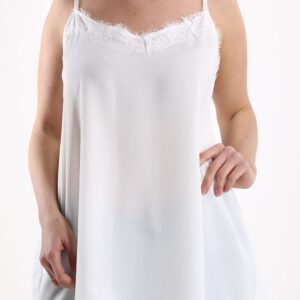 Luchtige zomer tang,  WIT, met kant  Maat 42/44