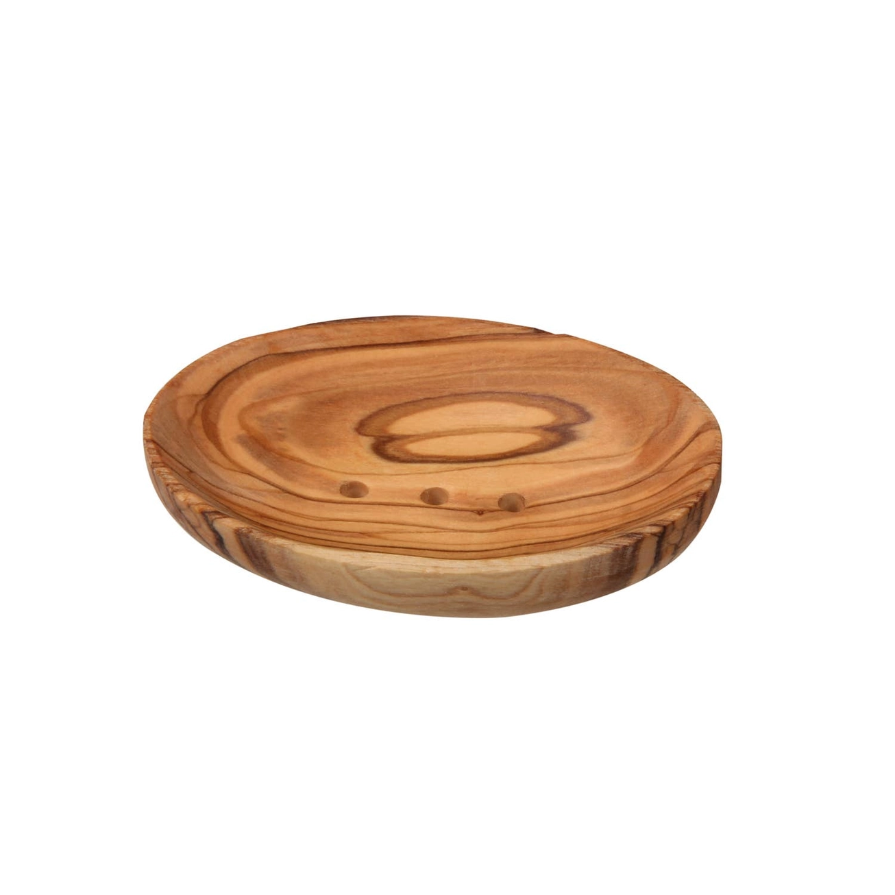 Ecologische Ovale kleine zeephouder van olijfhout 9x6 cm 38gr
